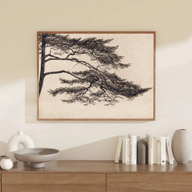 Vintage Pine Tree Print