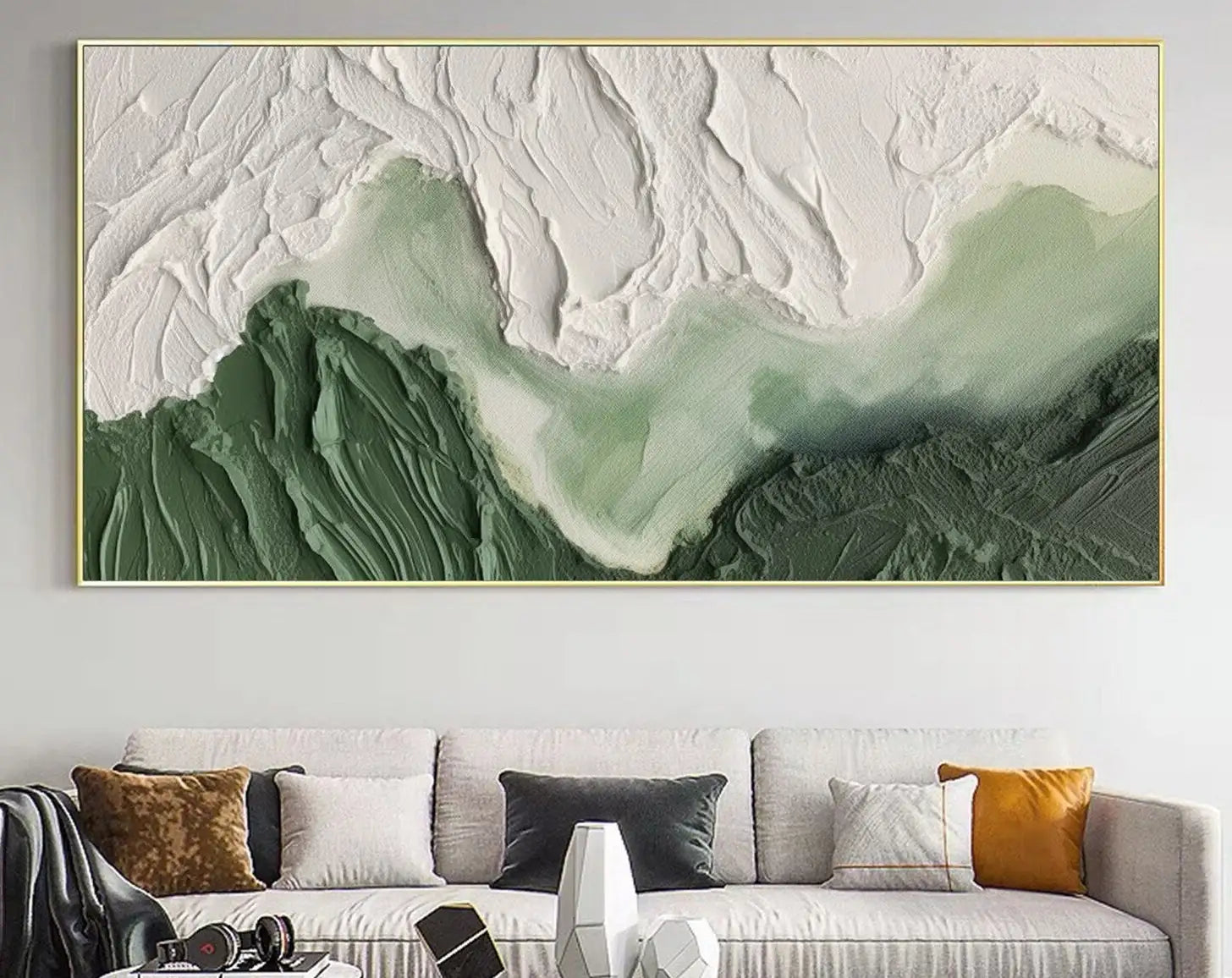 Green Ocean Waves Print