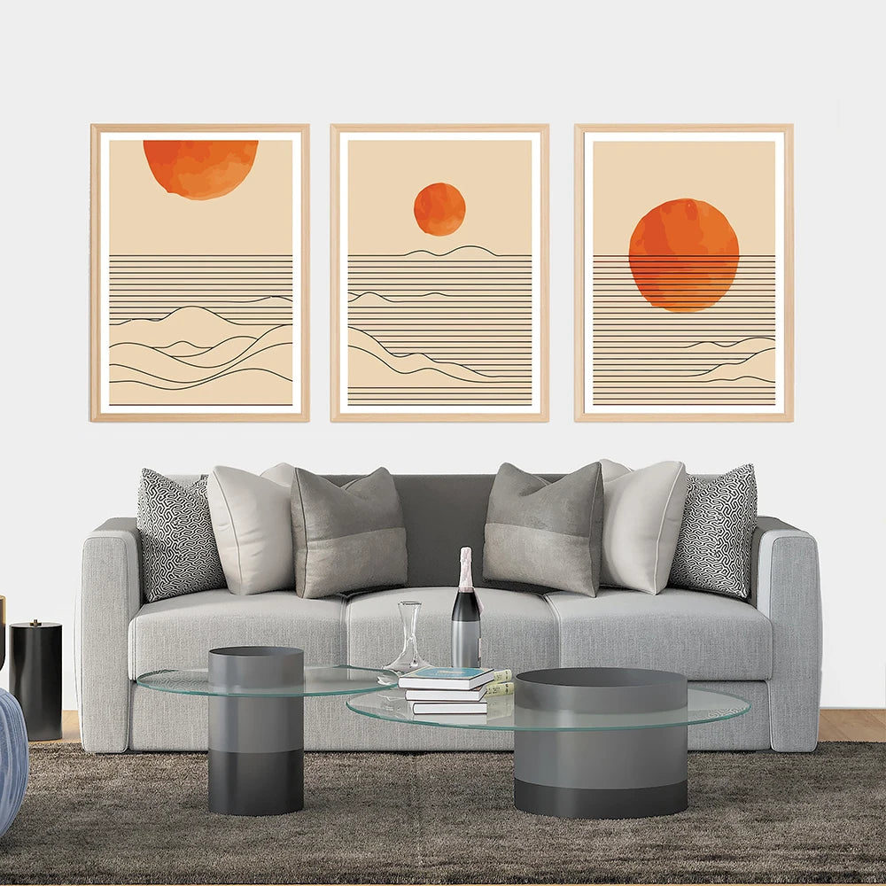 Burnt Orange Sunrise Art