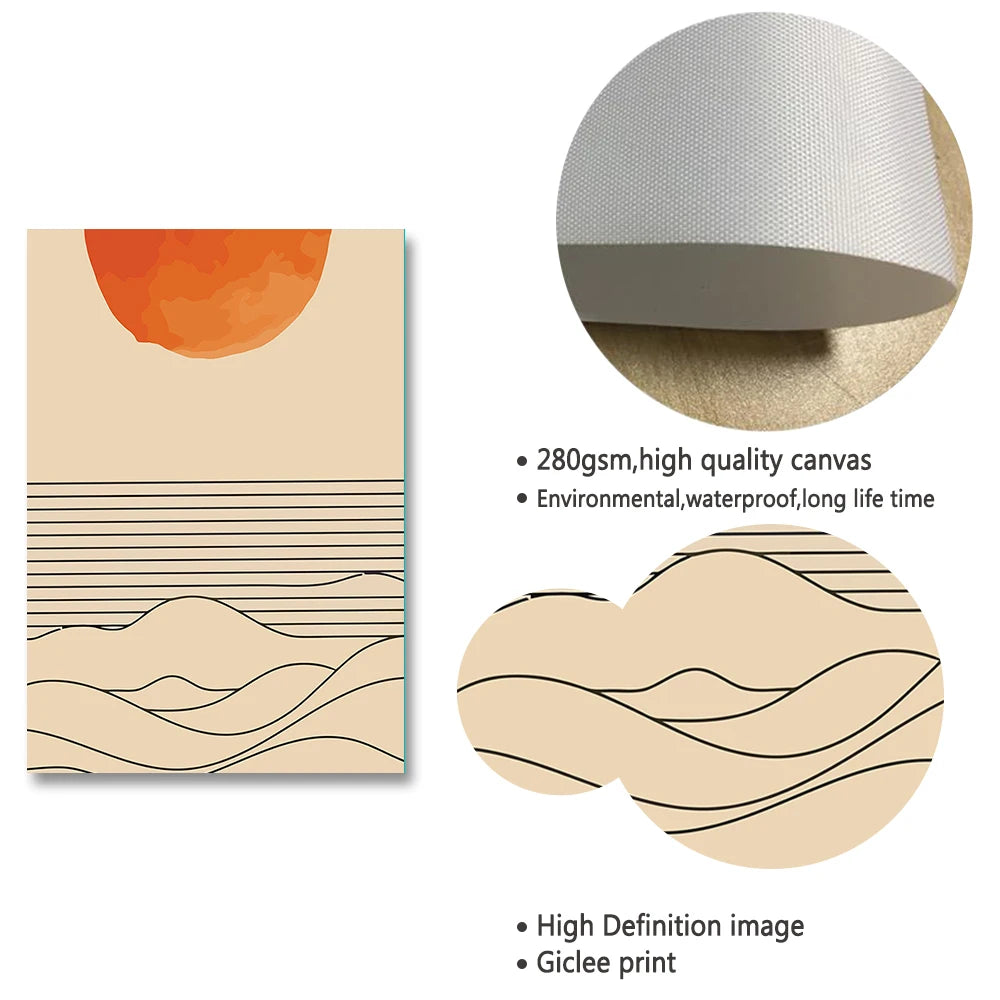 Burnt Orange Sunrise Art