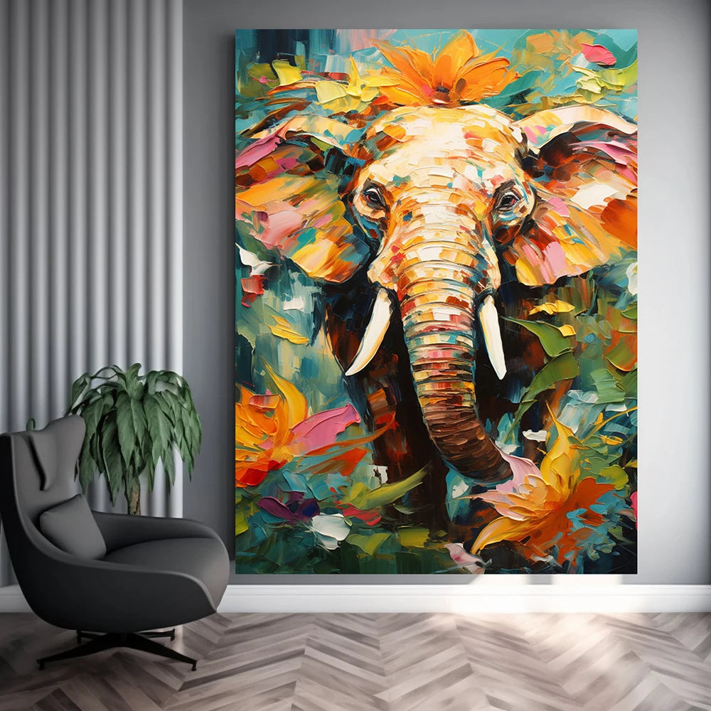 Graffiti Elephant Wall Art