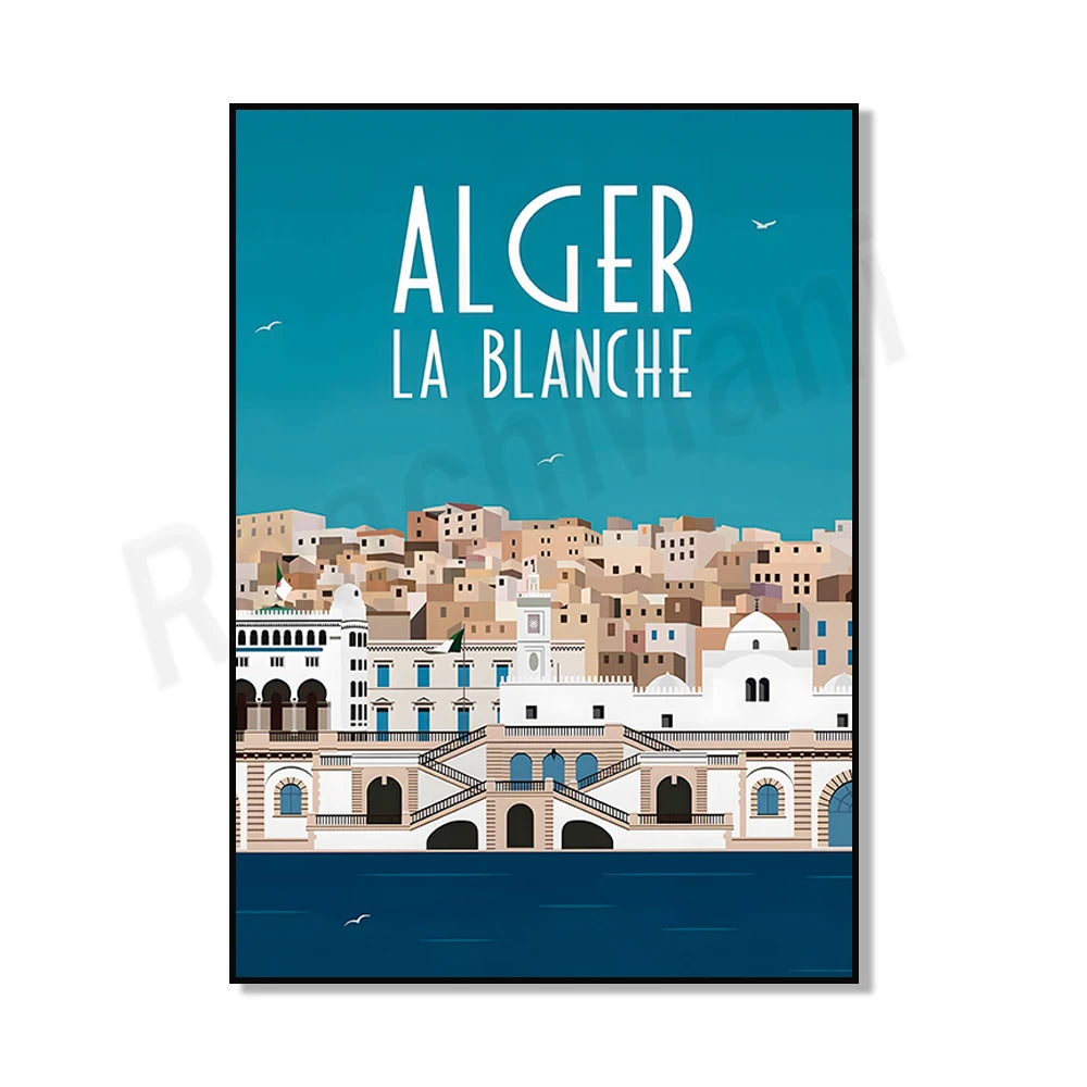 Minimalist Algeria Travel Art