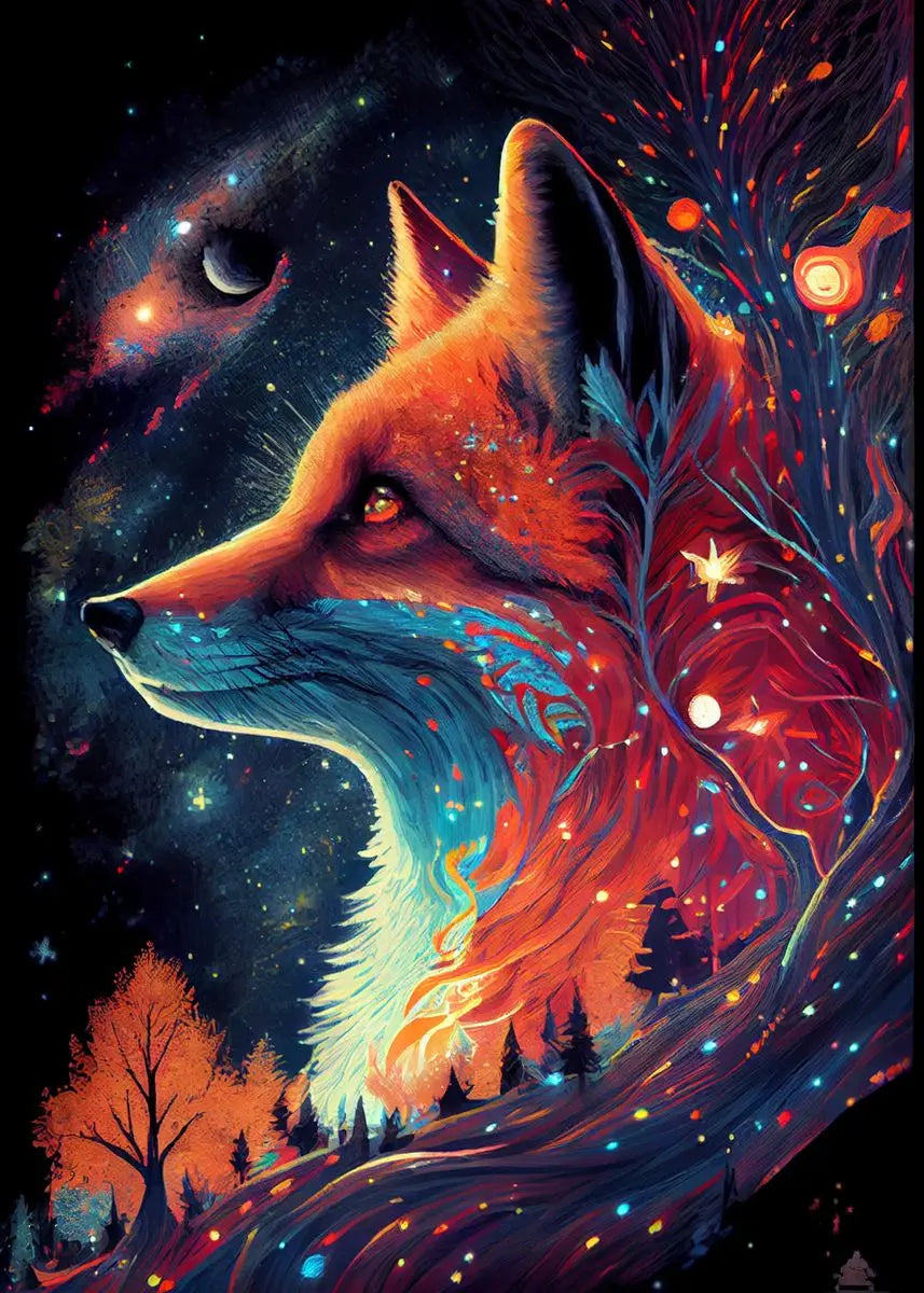 Fox Forest Canvas Art
