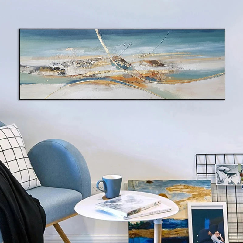 White Gold Abstract Poster