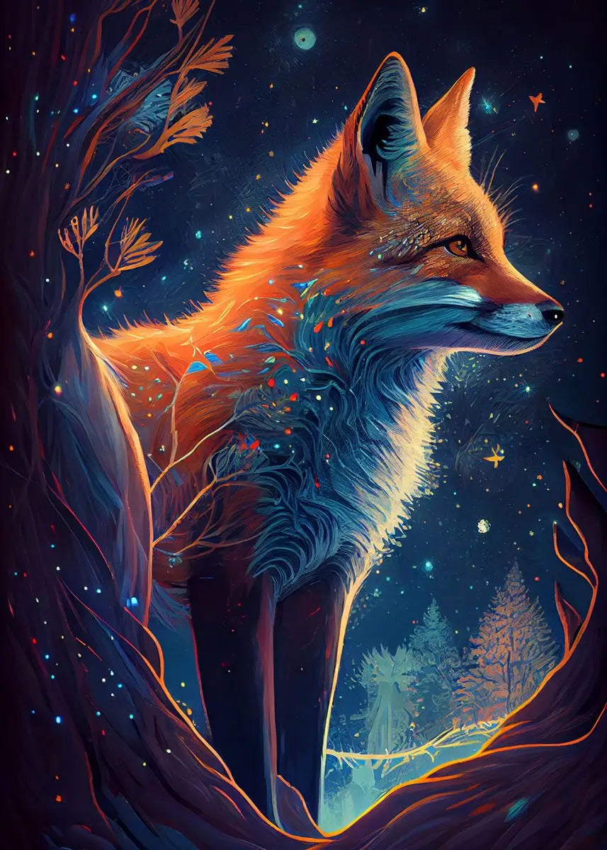 Fox Forest Canvas Art