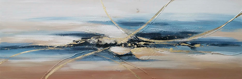 White Gold Abstract Poster