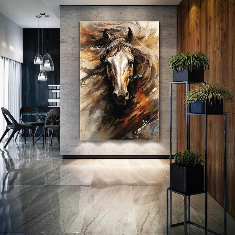 Colorful Horse Canvas Art