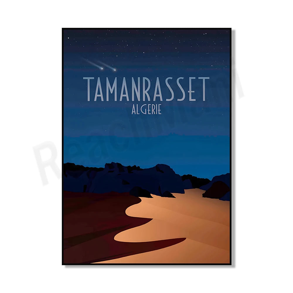 Minimalist Algeria Travel Art
