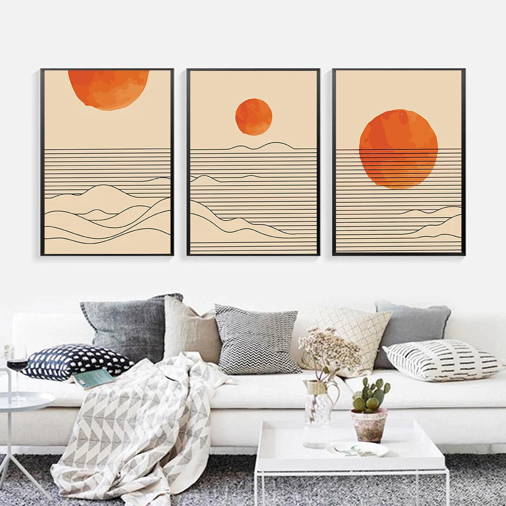Burnt Orange Sunrise Art