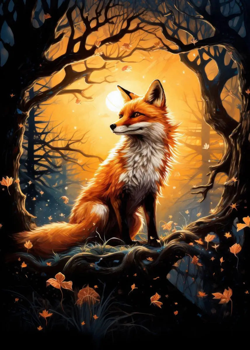 Fox Forest Canvas Art