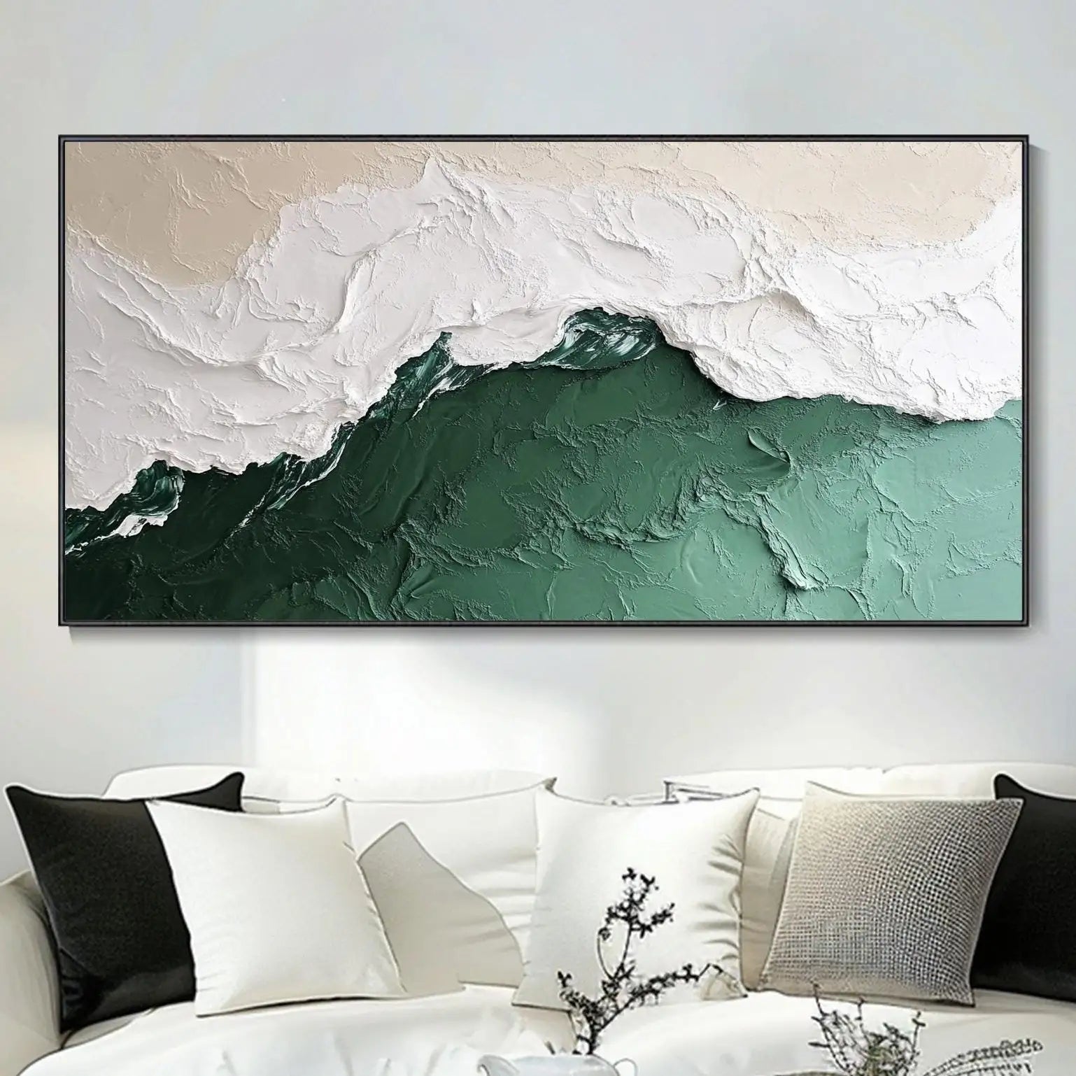 Green Ocean Waves Print