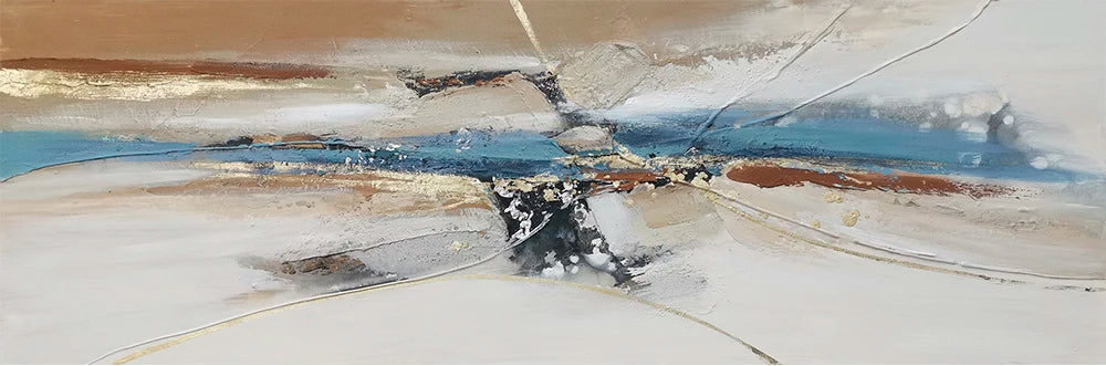 White Gold Abstract Poster