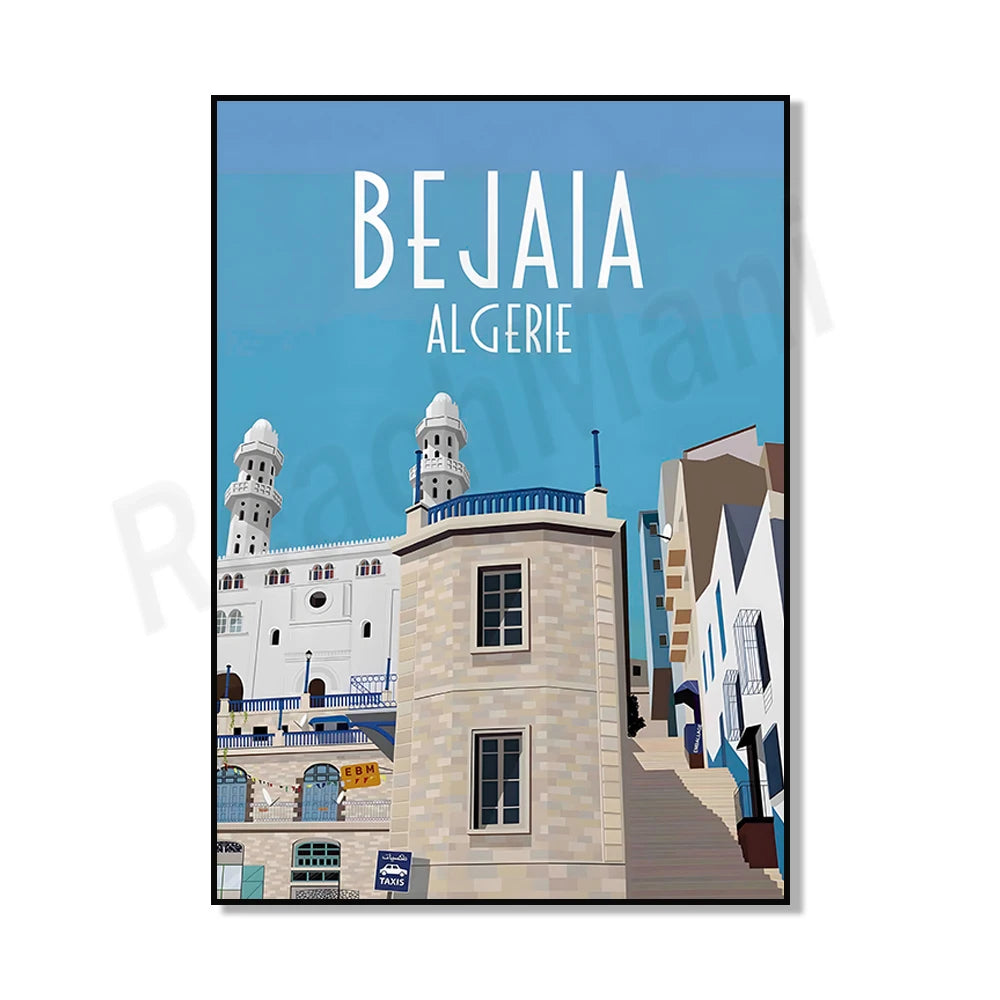 Minimalist Algeria Travel Art