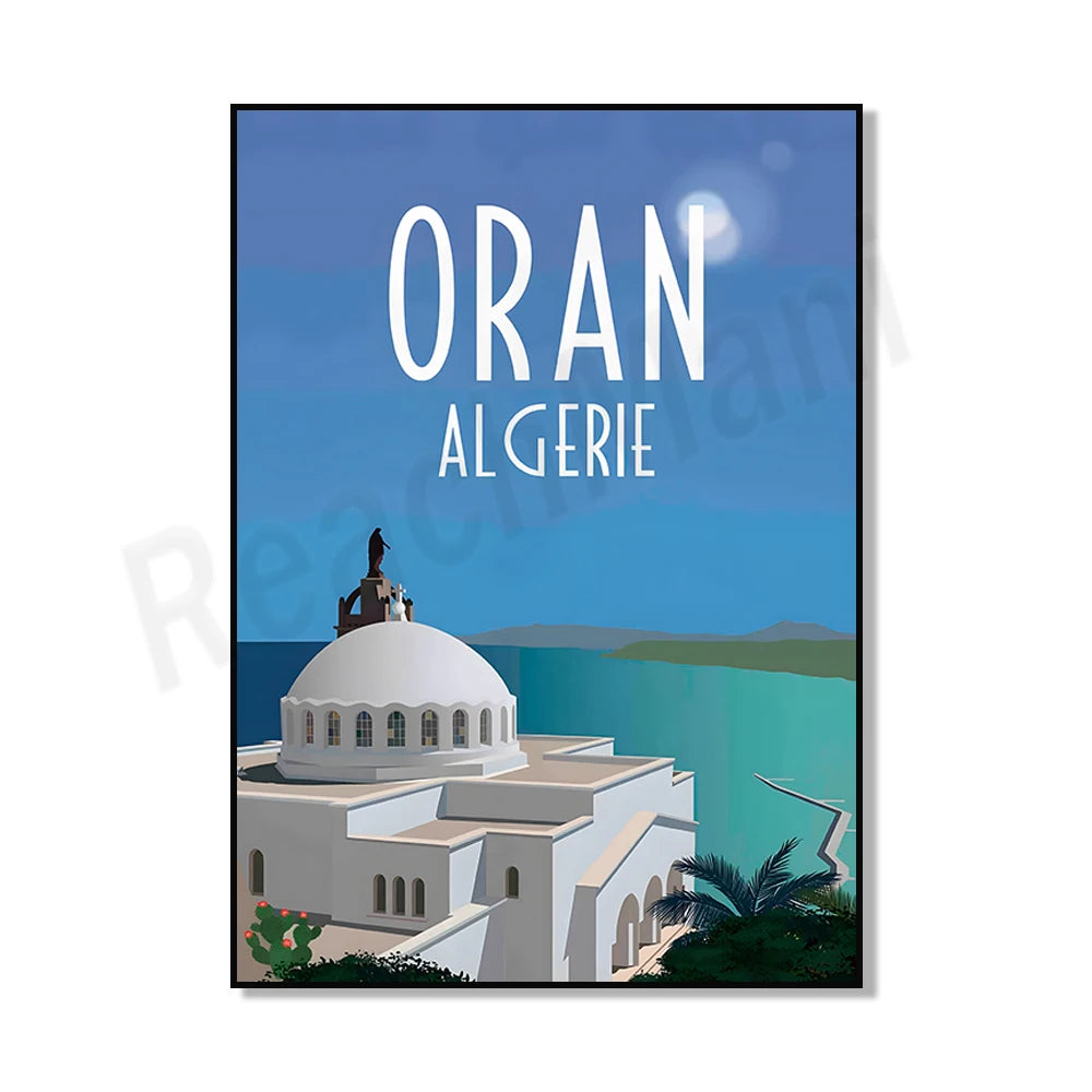 Minimalist Algeria Travel Art
