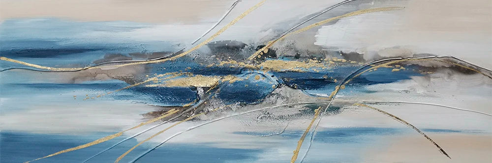 White Gold Abstract Poster