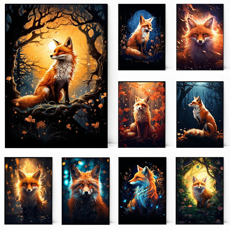 Fox Forest Canvas Art