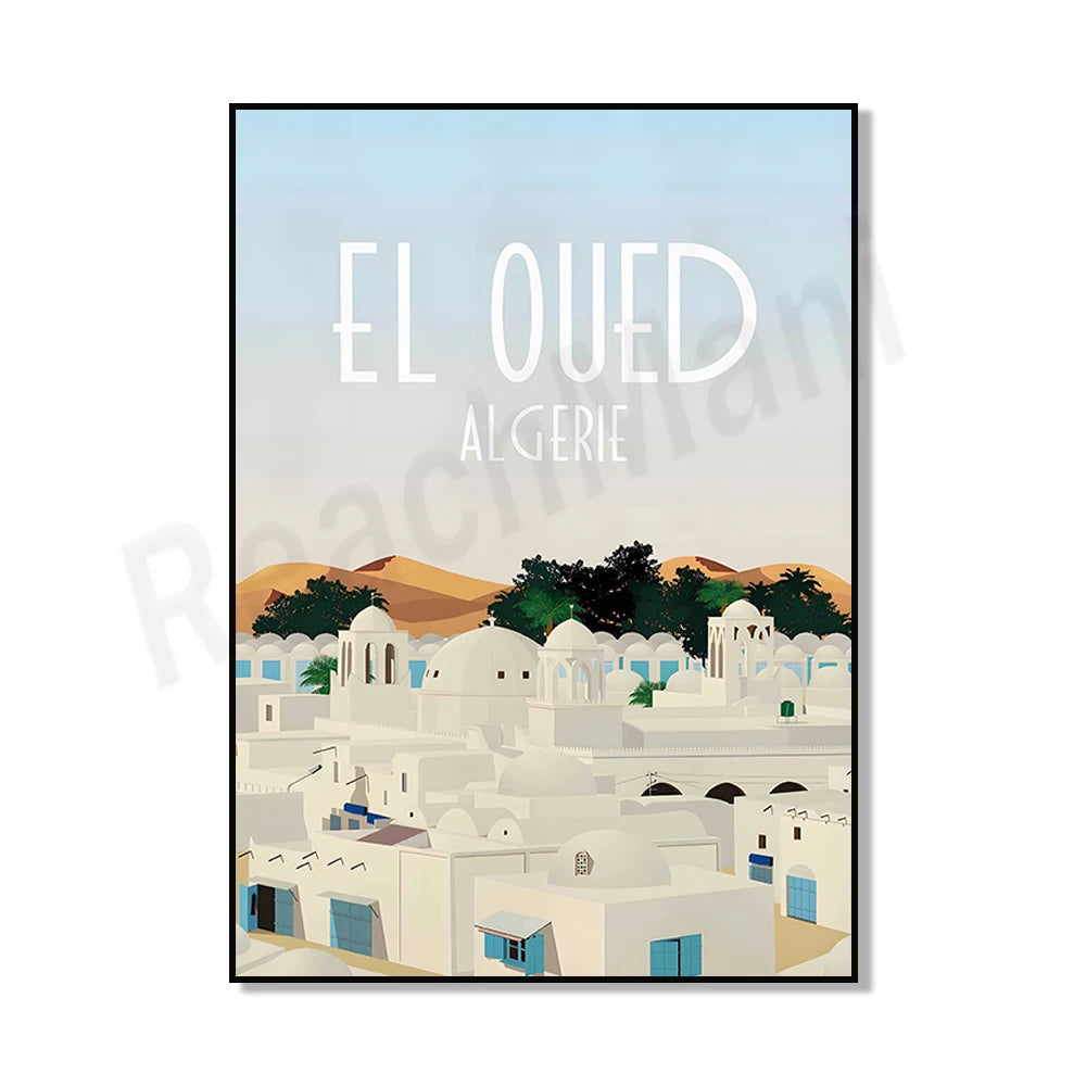 Minimalist Algeria Travel Art